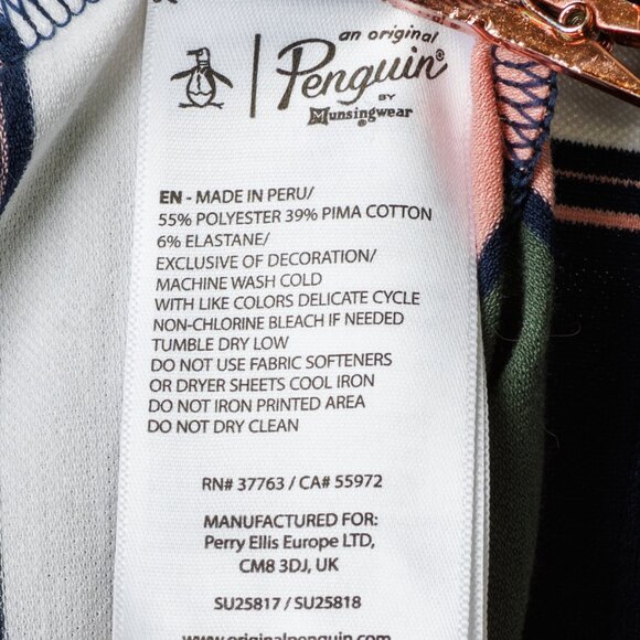 Original Penguin by Munsingwear Striped Polo Shirt XL - Picture 5 of 6